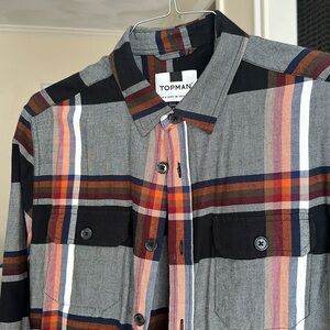 Topman plaid button down / flannel, Size M